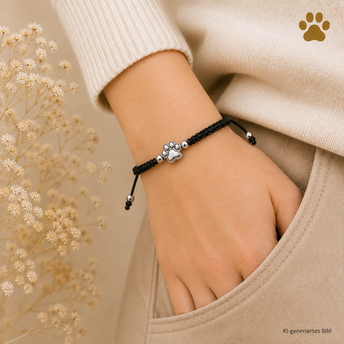 Geflochtenes Armband mit Hundeheld-Pfote HUNDEHELD