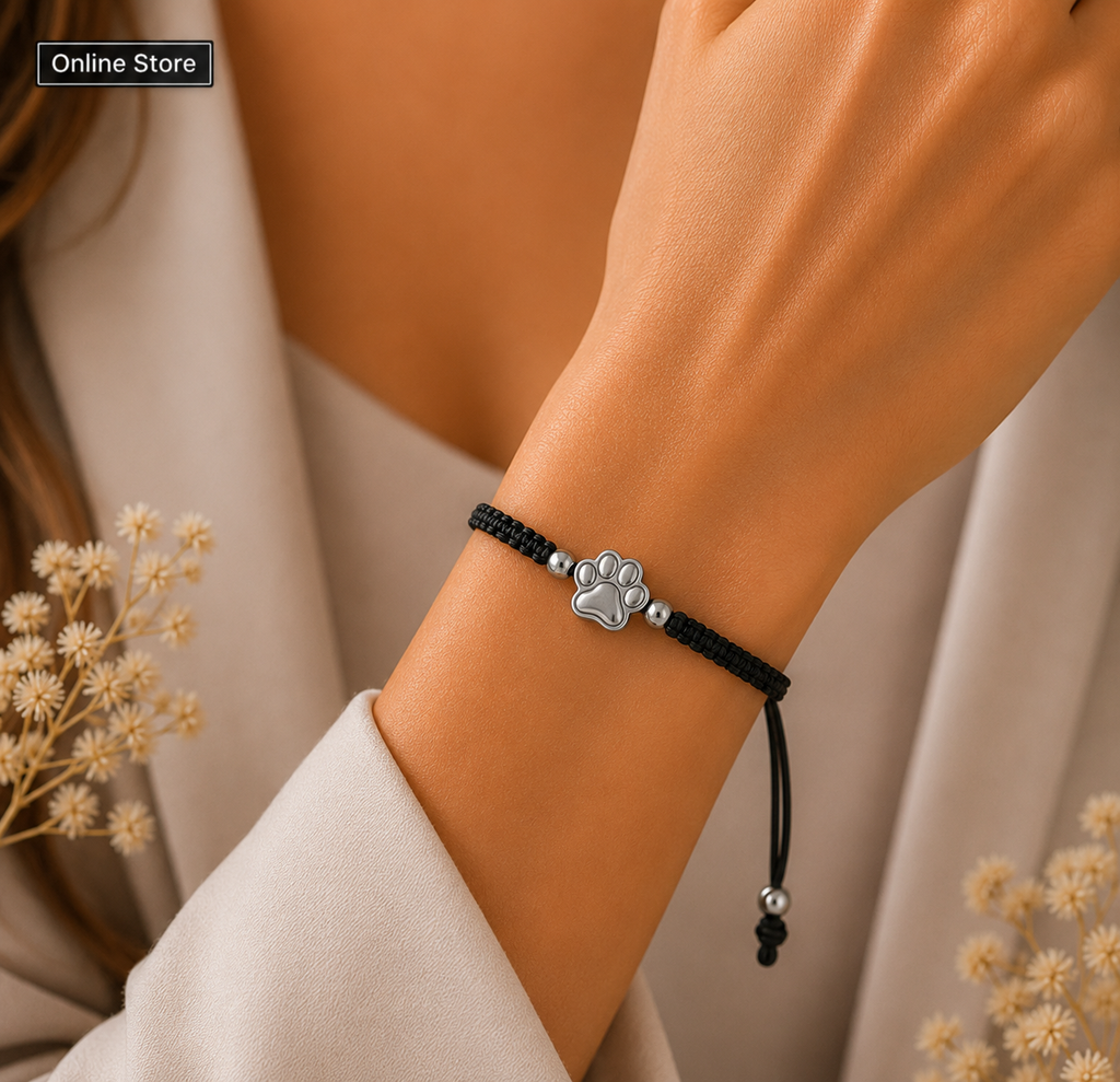 Geflochtenes Armband mit Hundeheld-Pfote HUNDEHELD