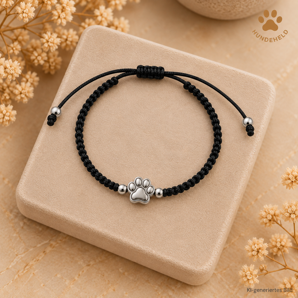 Geflochtenes Armband mit Hundeheld-Pfote HUNDEHELD