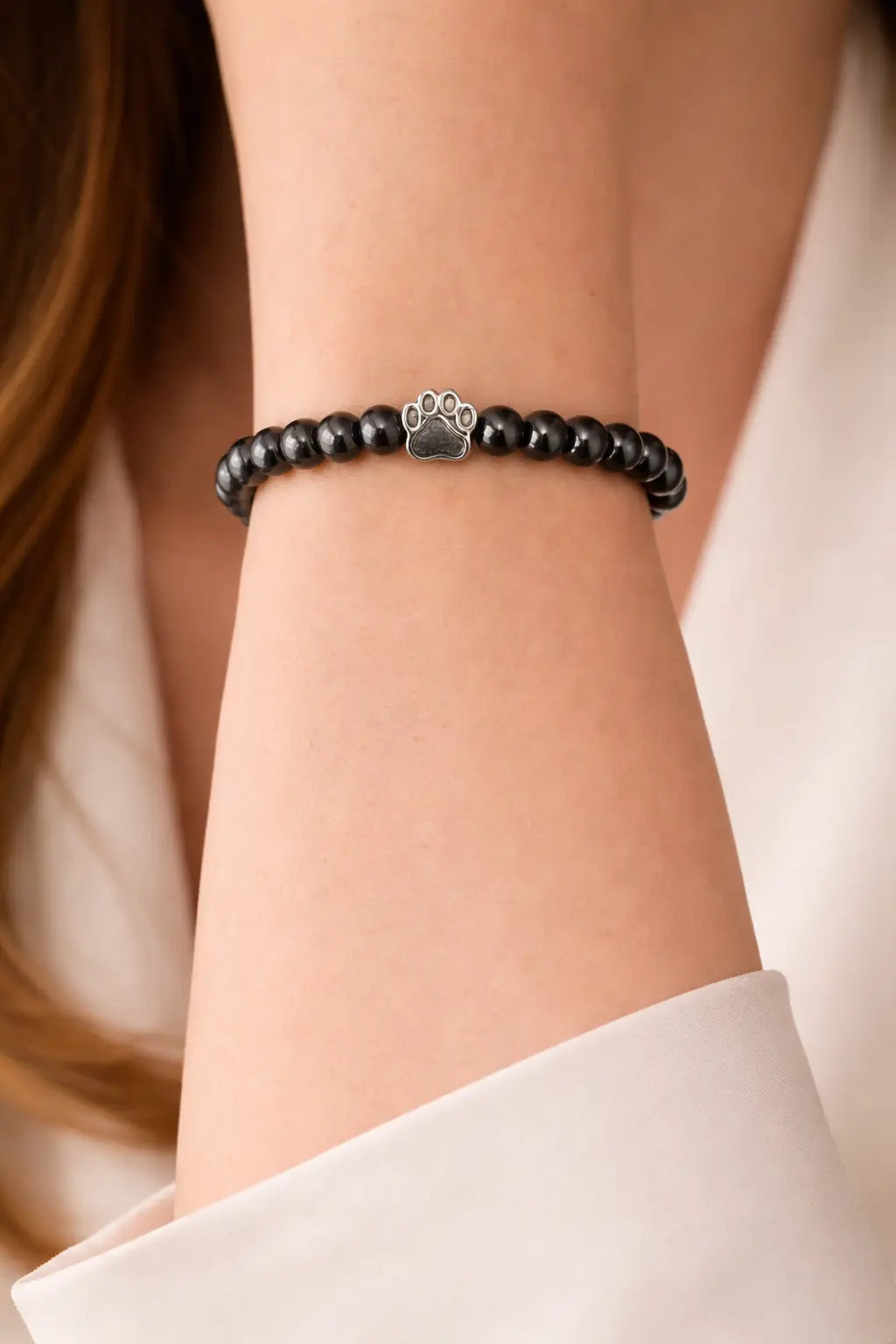 Pfotenarmband metall-schwarz - HUNDEHELD