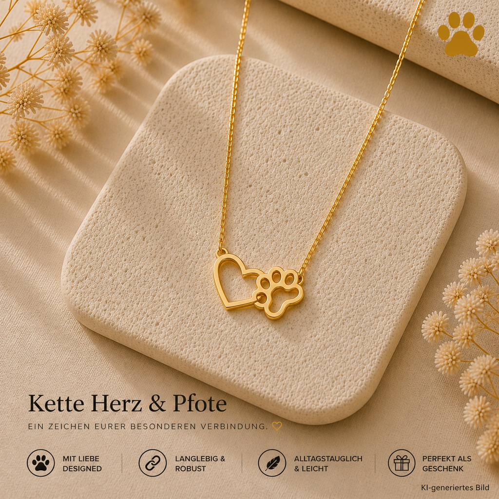 Kette Herz & Pfote HUNDEHELD