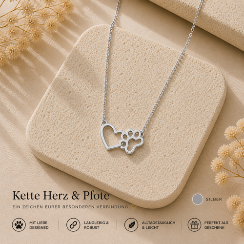 Kette Herz & Pfote HUNDEHELD