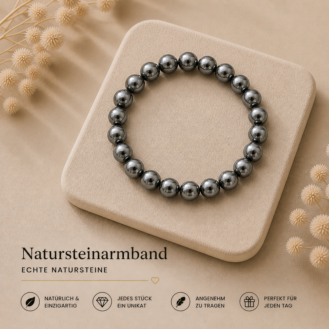 Natursteinarmband (PAPA) HUNDEHELD