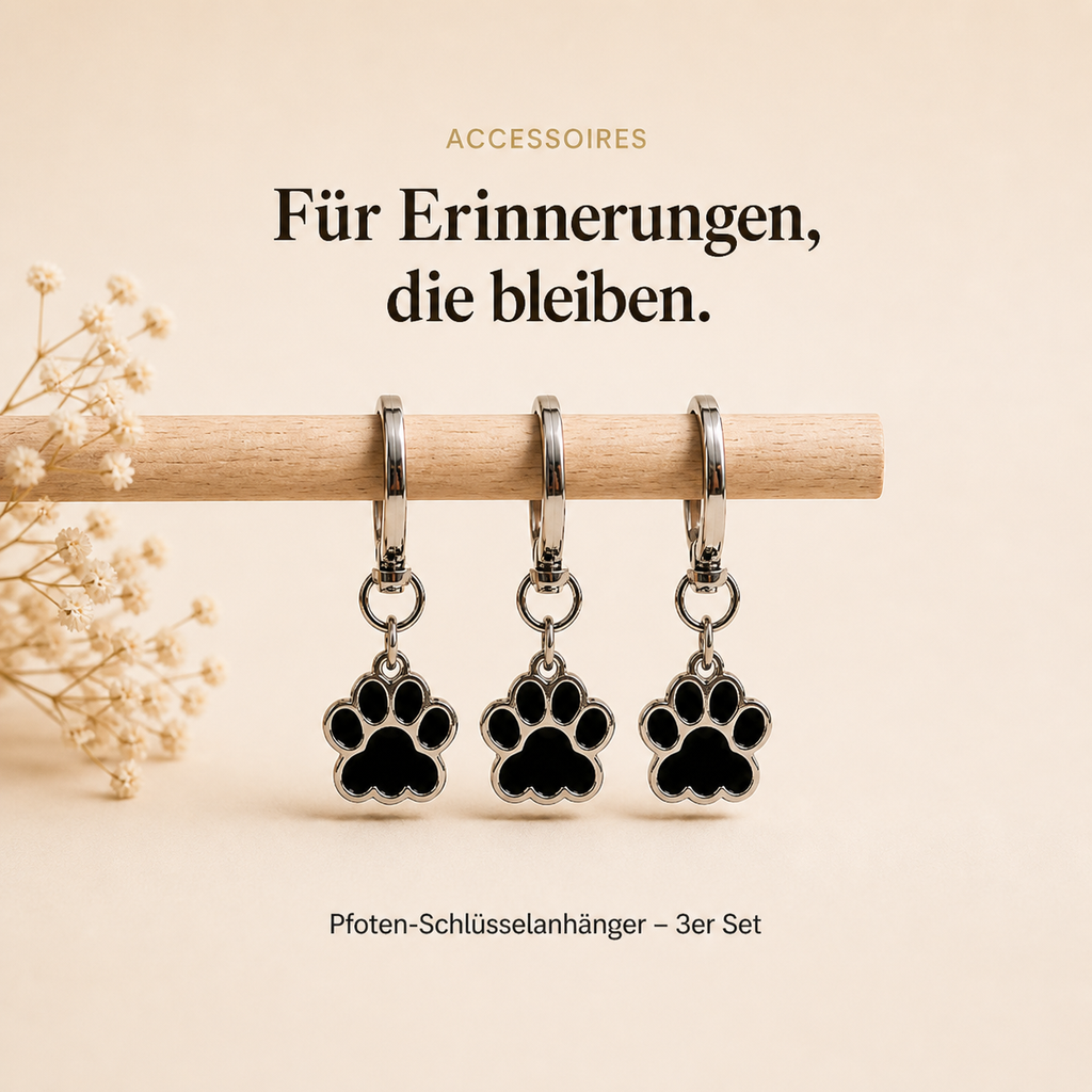 Pfoten-/Schlüsselanhänger – 3er-Set (PAPA) HUNDEHELD