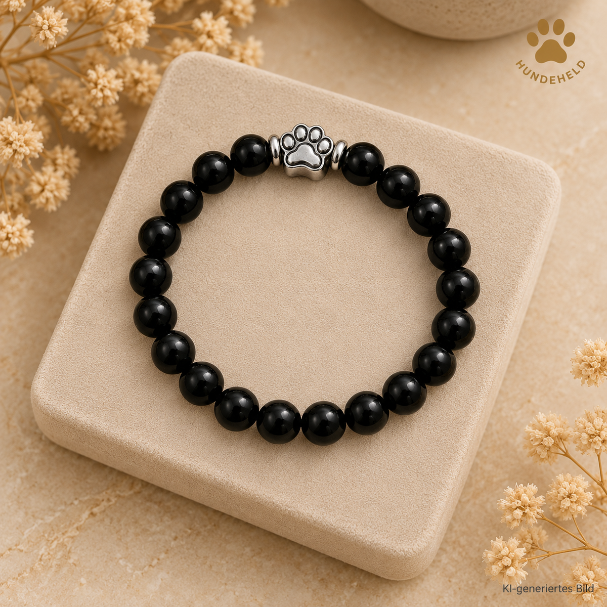 Premium Pfotenarmband Onyx HUNDEHELD