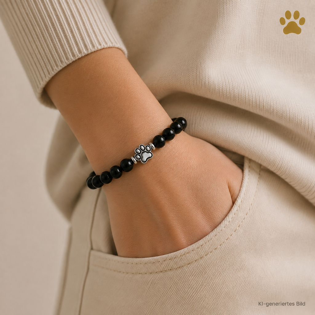 Premium Pfotenarmband Onyx HUNDEHELD