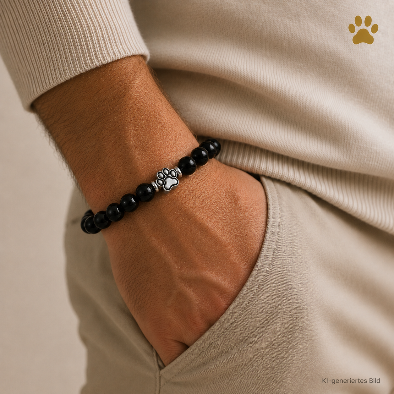 Premium Pfotenarmband Onyx HUNDEHELD