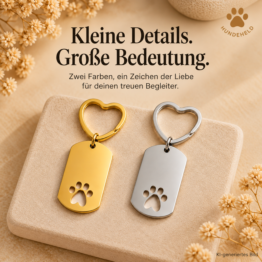 Pfotenherz Schlüsselanhänger HUNDEHELD