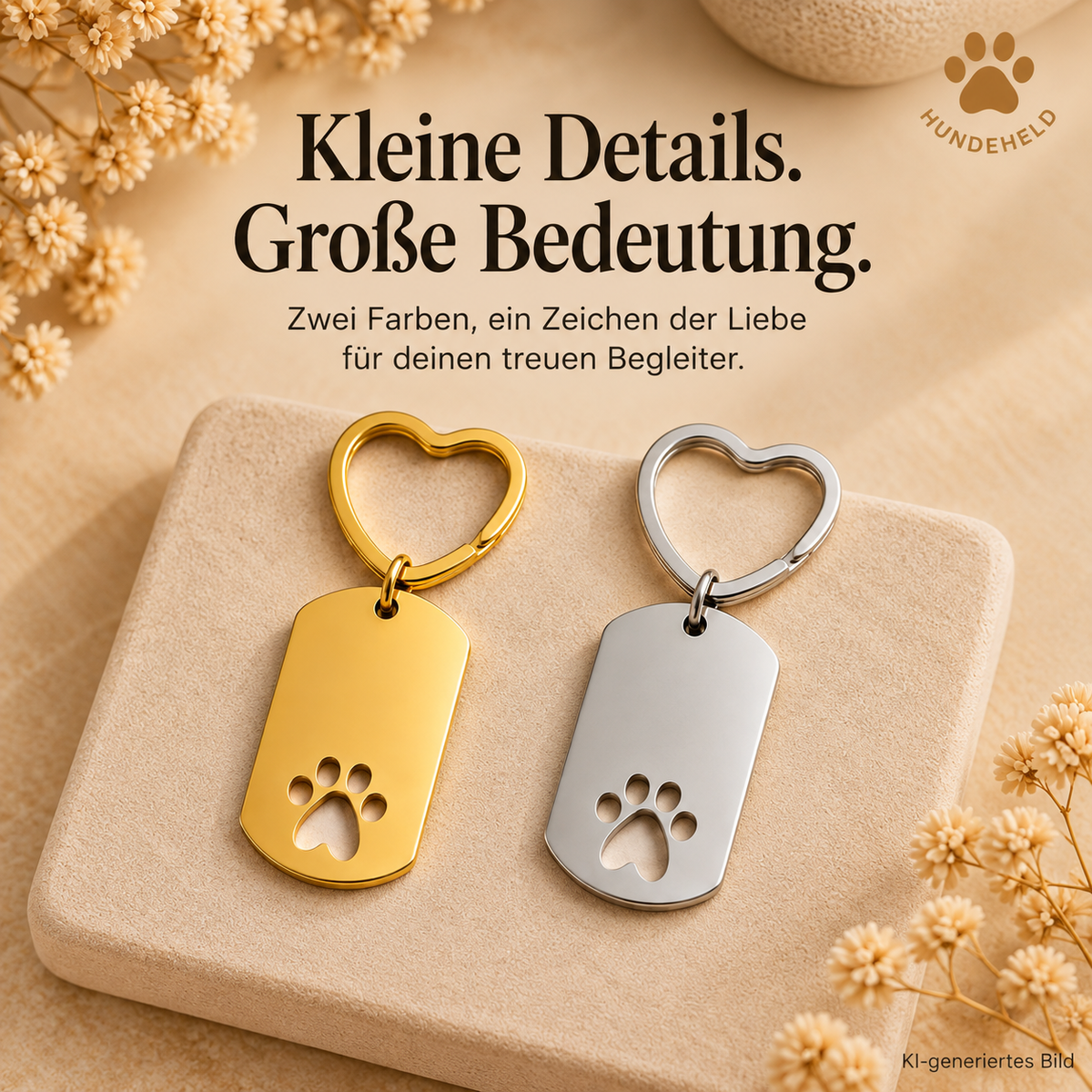Pfotenherz Schlüsselanhänger HUNDEHELD