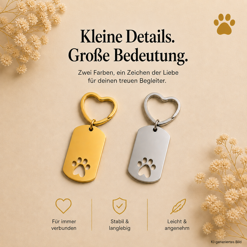 Pfotenherz Schlüsselanhänger HUNDEHELD